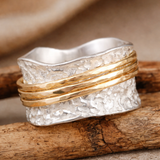 Anillo Vintage Fino en Oro y Plata
