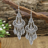 Pendientes de plata antigua con colgante