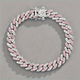 Pulsera Arktisches Rosé Cubana | Oro Blanco