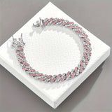 Pulsera Arktisches Rosé Cubana | Oro Blanco
