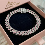 Pulsera Arktisches Rosé Cubana | Oro Blanco