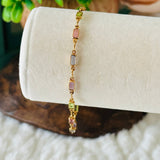 Brazalete "Isabella" con piedras de colores