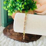 Brazalete "Isabella" con piedras de colores