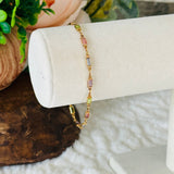 Brazalete "Isabella" con piedras de colores