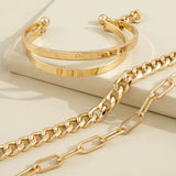 Conjunto de Pulseras Armonía Dorada