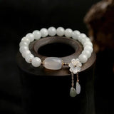 Pulsera de aguamarina con perlas