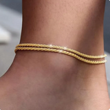 Pulsera con cadena para vacaciones en la playa