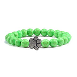 Pulsera con cuentas en forma de pata – Diseño de piedra natural