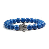Pulsera con cuentas en forma de pata – Diseño de piedra natural