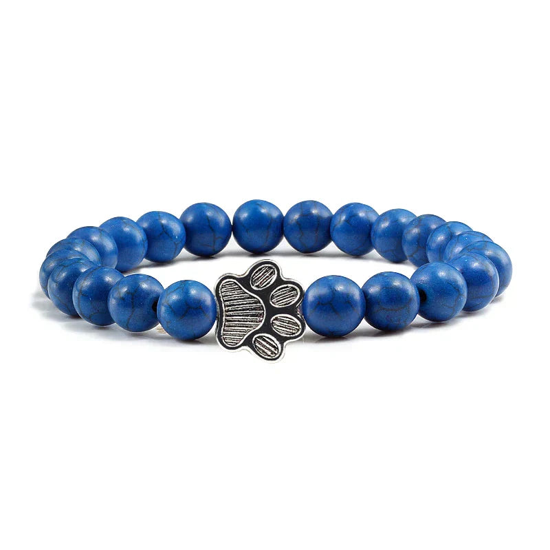 Brazalete con cuentas en forma de pata – Diseño de piedra natural