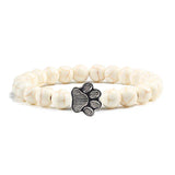 Brazalete con cuentas en forma de pata – Diseño de piedra natural