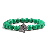 Pulsera con cuentas en forma de pata – Diseño de piedra natural