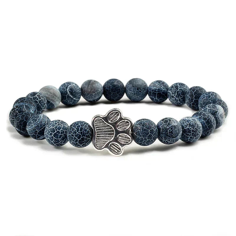 Brazalete con cuentas en forma de pata – Diseño de piedra natural