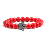 Brazalete con cuentas en forma de pata – Diseño de piedra natural