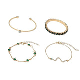 Conjunto de pulseras Brillo Esmeralda