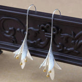 Pendientes de flores en plata
