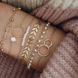 Conjunto de Pulseras Bohème en Color Dorado