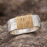 Anillo Boho con Hilos de Oro