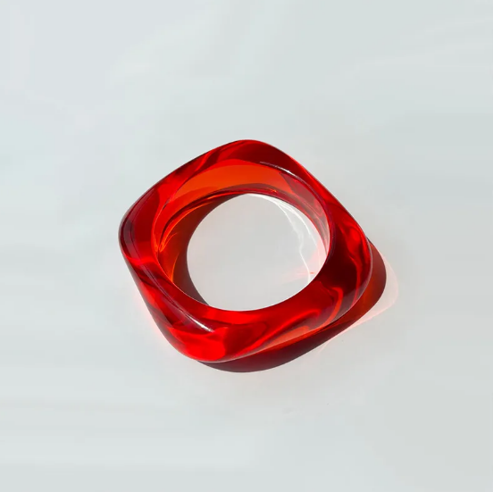 Pulsera Cuadrada Colorida de Acrílico