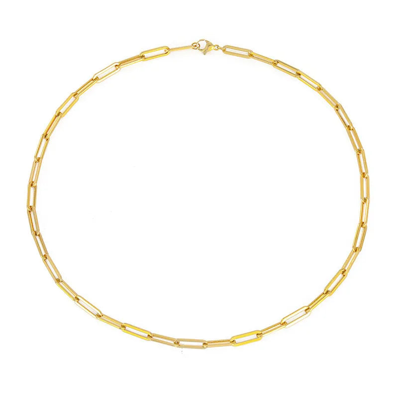 Collar de mujer con cadena de acero