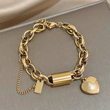 Pulsera gruesa en oro