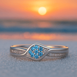 Ditte | Anillo de plata azul
