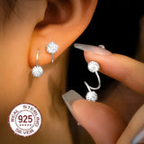 Espirales Dobles con Zirconia Brillante