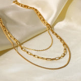 Collar de tres capas de acero inoxidable
