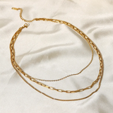 Collar de tres capas de acero inoxidable