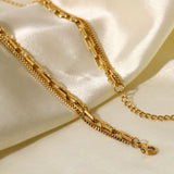 Collar de tres capas de acero inoxidable