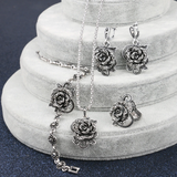Elegantes Set en Plata con Circonitas