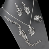 Elegantes Set en Plata con Circonitas