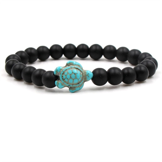 Pulseras exclusivas con piedras naturales en forma de tortuga