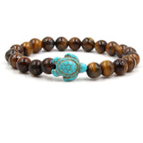 Pulseras exclusivas con piedras naturales en forma de tortuga
