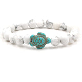 Pulseras exclusivas con piedras naturales en forma de tortuga