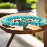 Pulseras exclusivas con piedras naturales en forma de tortuga
