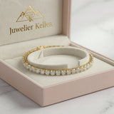 Fascinante pulsera de tenis con cristales