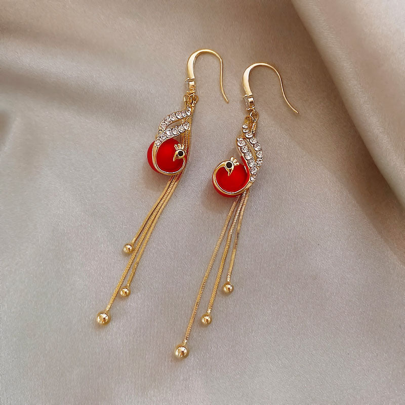 Pendientes festivos con margaritas azules
