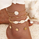 Pulsera de pie con conchas