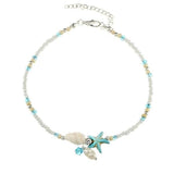 Pulsera con estrellas y concha con piedras naturales