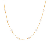 Conjunto completo de collar y pulsera con margaritas de acero inoxidable