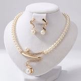 Juego de regalo de perlas naturales: collar y pendientes