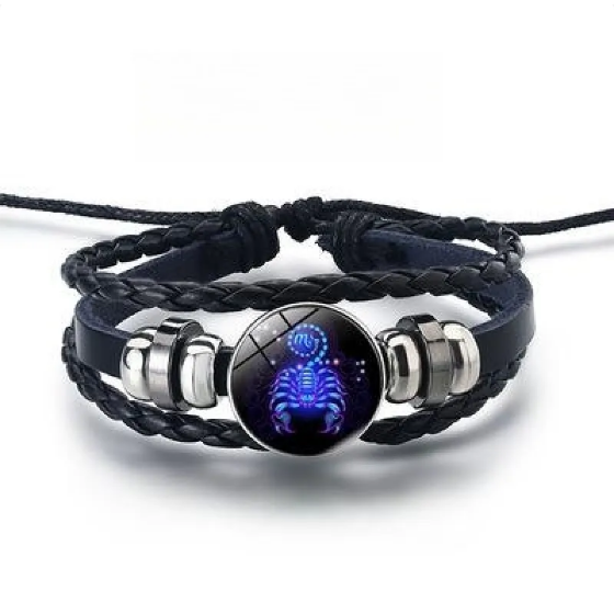 Pulsera brillante con 12 signos del zodiaco