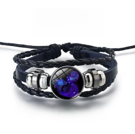 Pulsera brillante con 12 signos del zodiaco