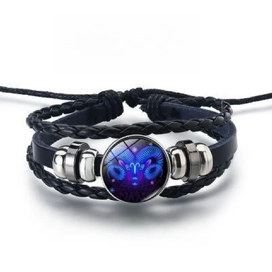 Pulsera brillante con 12 signos del zodiaco