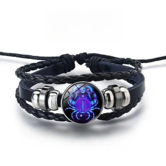 Pulsera brillante con 12 signos del zodiaco