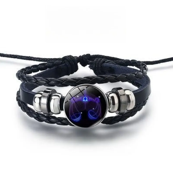 Pulsera brillante con 12 signos del zodiaco