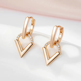 Pendientes Triangulares Dorados