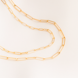 Collar dorado con cadena clásica