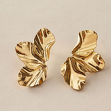 Pendientes dorados 'Media Flor'